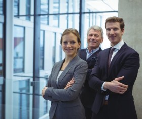 Smiling business people Stock Photo