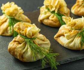 Soft pancake bag Stock Photo