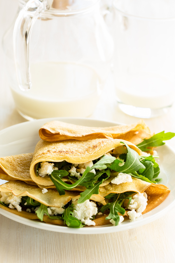 Soft pancakes with cheese Stock Photo 01