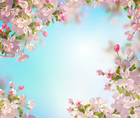 Spring flower with blurred background vector 02