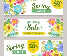 Spring sale sprcial banners template vector 04