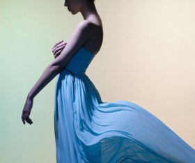 Studio portrait of beautiful woman Stock Photo 02