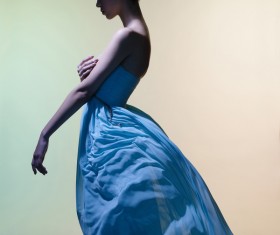 Studio portrait of beautiful woman Stock Photo 03