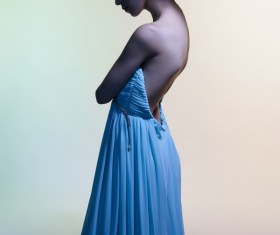 Studio portrait of beautiful woman Stock Photo 08