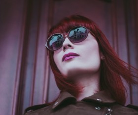 Stylish woman with sunglasses style Stock Photo