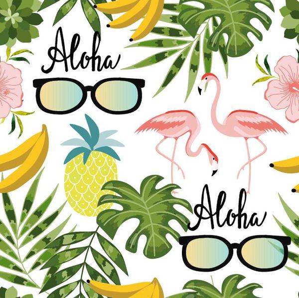 Summer holiday styles seamless pattern vector 02