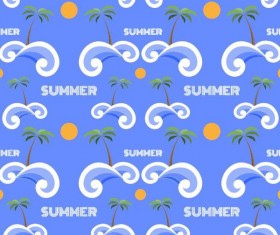 Summer holiday styles seamless pattern vector 05