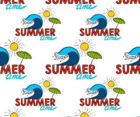 Summer holiday styles seamless pattern vector 06