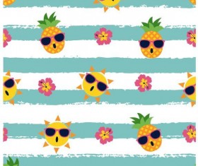 Summer holiday styles seamless pattern vector 10