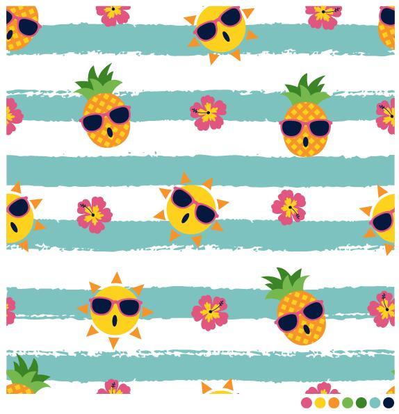 Summer holiday styles seamless pattern vector 10