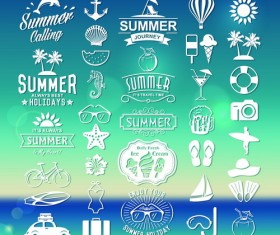 Summer logos typography vector 01