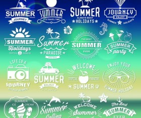 Summer logos typography vector 02