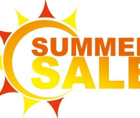 Summer sale logo design vector