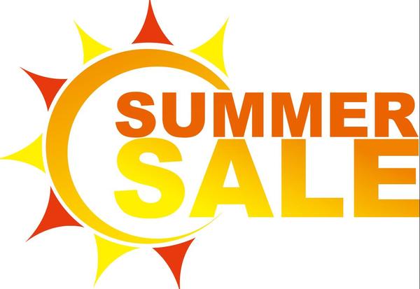 Summer sale logo design vector