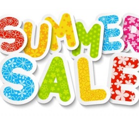 Summer sale sticker design vector