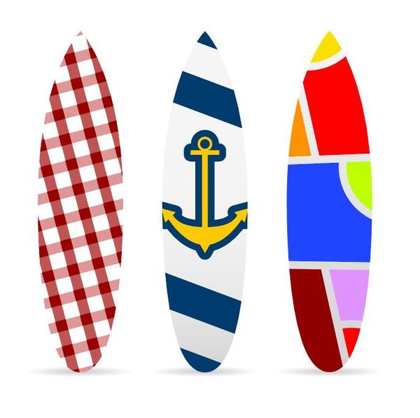 Surf board template vectors 05