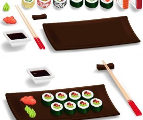 Sushi meal vector material