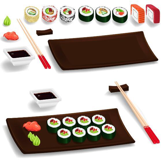 Sushi meal vector material