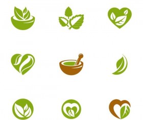 Tea green logos design vector