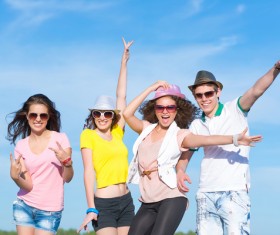 Teenagers get-together Stock Photo 01
