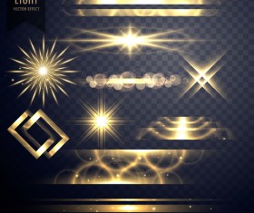 Transparent light effect elements vector illustration 01