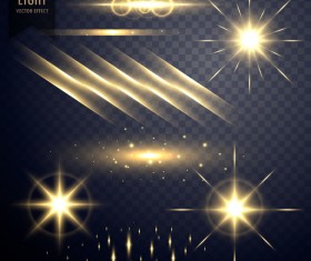 Transparent light effect elements vector illustration 03