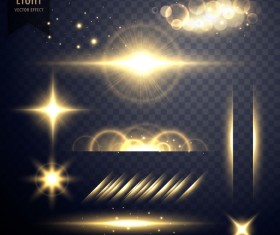 Transparent light effect elements vector illustration 04