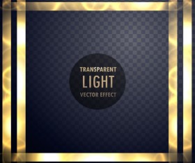 Transparent light frame effect vector 01