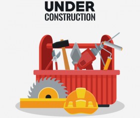 Under construction sign design vector 05