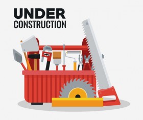 Under construction sign design vector 07