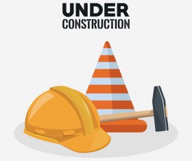 Under construction sign design vector 12