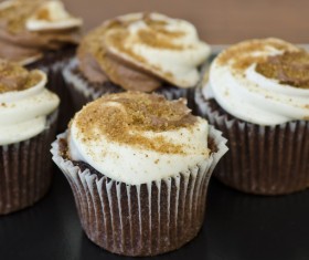 Vanilla cupcake Stock Photo 02