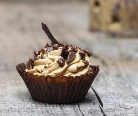 Vanilla cupcake Stock Photo 04