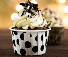 Vanilla cupcake Stock Photo 08