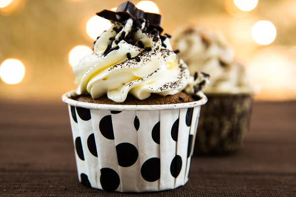 Vanilla cupcake Stock Photo 08