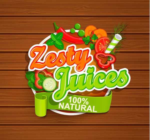 Vegetable juices natural vector