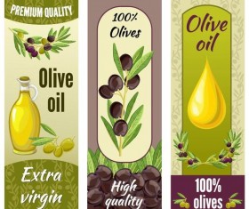 Vintage olive oil banner sticker vector 02