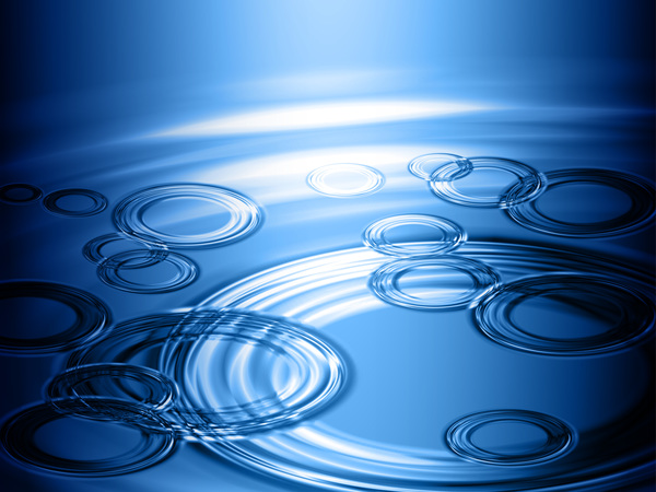 Water Rain Ripple Wave Radial Blue Background vector