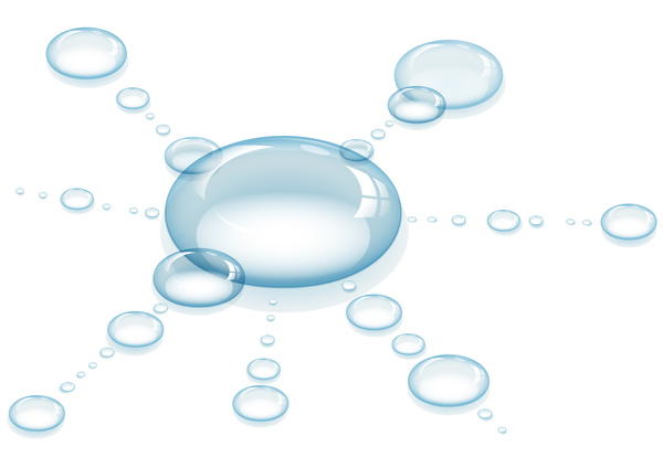 Water bubble splash vector material