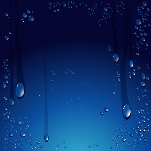 Water drop and blue background vector