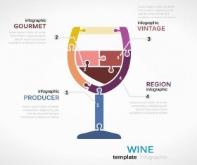 Wine infographic vector template