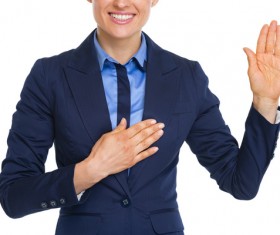 Woman Oath oath of allegiance a vow Stock Photo 02
