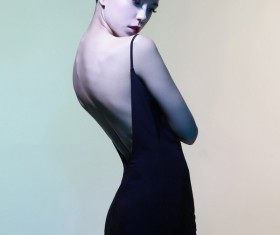 Young girl wearing black skirt posing Stock Photo 03