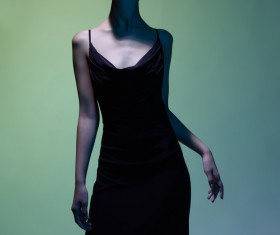 Young girl wearing black skirt posing Stock Photo 04