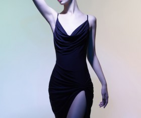 Young girl wearing black skirt posing Stock Photo 06