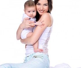 Young mother hugging her child Stock Photo 05