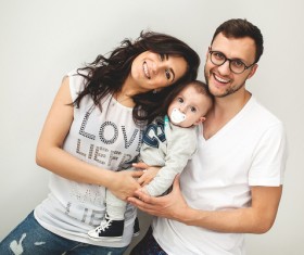 Young parents and children Stock Photo 01