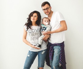 Young parents and children Stock Photo 03