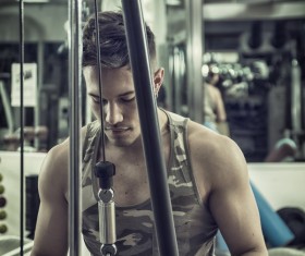 Young people working out at the gym Stock Photo 10
