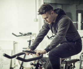 Young people working out at the gym Stock Photo 13